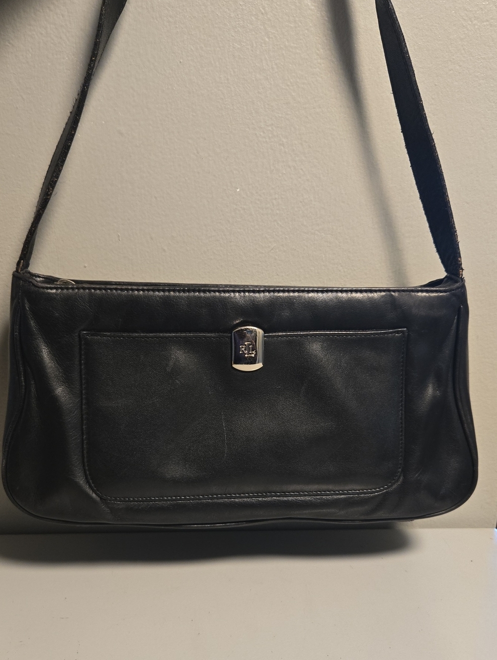 Ralph Lauren Black Leather Shoulder Bag